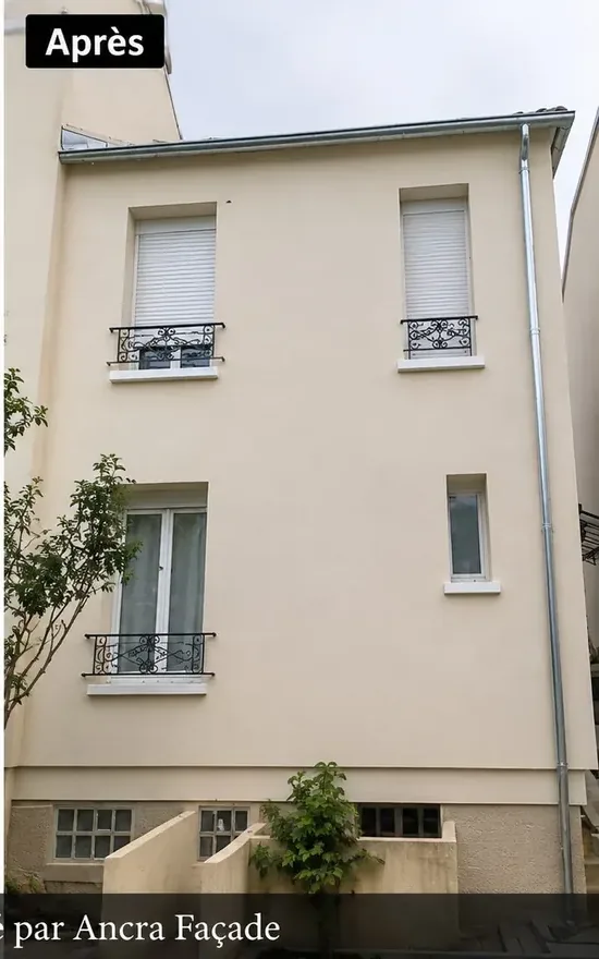 Ravalement de façade, maison individuelle, Hauts-de-Seine - après