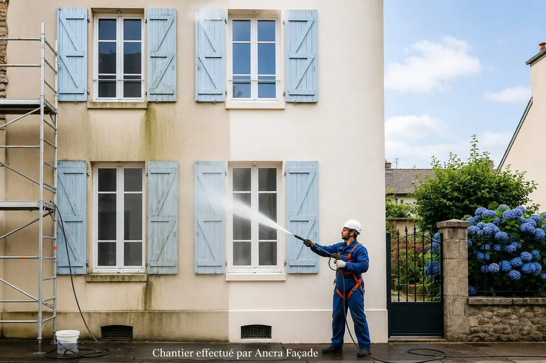 Traitement de façade, nettoyage haute pression